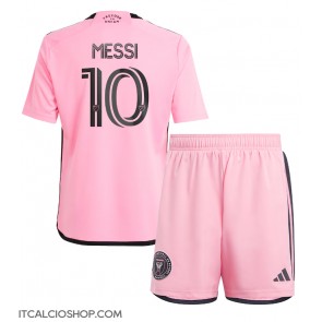 Inter Miami Lionel Messi #10 Prima Maglia Bambino 2024-25 Manica Corta (+ Pantaloni corti)
